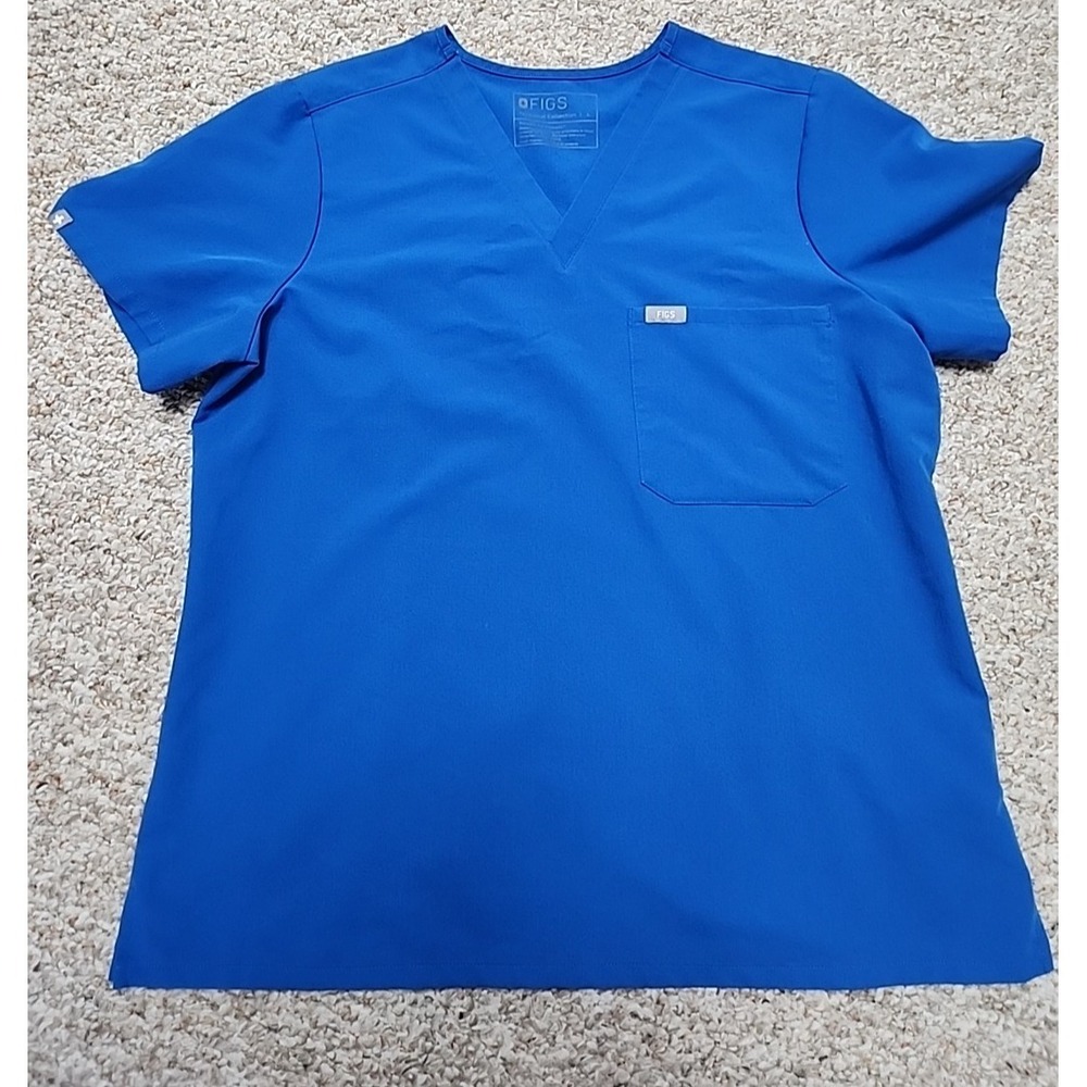 Figs Women's Scrub Top in Royal Blue